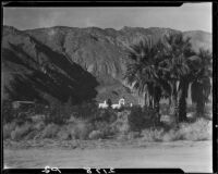 El Kantara, house with onion dome, horseshoe arches, and tiled roof, Palm Springs, [1925-1940?]