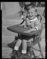 Child in highchair, Los Angeles, 1935