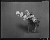 Japanese style flower arrangement with roses by Margaret Preininger, Los Angeles, 1935