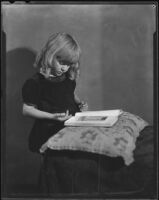 Carolyn Bartlett reading, Santa Monica, circa 1926