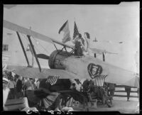 Hanriot HD.1 fighter plane, Ocean Park Pier, Santa Monica, 1928