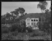 House on hillside in Santa Monica Canyon, Los Angeles, 1928