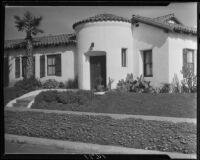 Spanish colonial style house with round turret entrance, Santa Monica, 1928