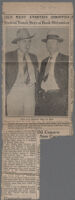 Photograph of newspaper article, "Old West Enmities Dropped," 1931