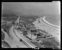 Bird's-eye view of homes on Malibu Beach, 1929