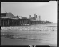 Santa Monica Pier, photographed from beach, Santa Monica, [1920s?]