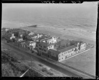 Spanish-style building complex on beach, Santa Monica, 1928