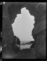 Laguna Beach, photographed from interior of cave, 1925