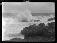 Rocks and surf, Laguna Beach, 1925