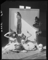 Patsy and Peggy Mullane dressed for Halloween, circa 1930