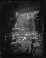 Patio set for dining, Mission Inn, Riverside, 1932