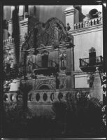 Facade of the Mission San Xavier del Bac with ornate relief sculpture, near Tucson, Arizona, 1926