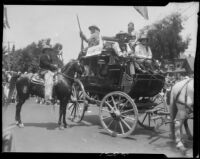 Stagecoach, Santa Monica Pioneer Days parade, Santa Monica, 1930 or 1931