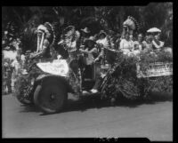 Decorated truck, Santa Monica Pioneer Days parade, Santa Monica, 1930 or 1931