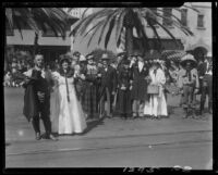 Costumed participants, Santa Monica Pioneer Days, Santa Monica, 1930 or 1931