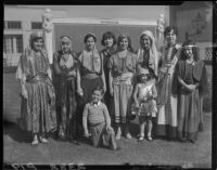 Group in Armenian ethnic dress at Golden Rule Foundation Pageant, Los Angeles, 1930