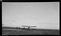 De Havilland DH.60M Moth biplane on the ground during the filming of Contact, Nairobi, 1932