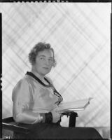 Mrs. Frank H. Schofield at the Warner Bros. Studio, Burbank, 1931