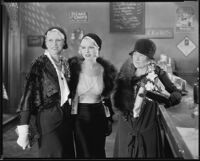 Peggy Hamilton with actress Noel Francis and Mrs. Frank H. Schofield at the Warner Bros. Studios, Burbank, 1931