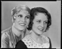 Peggy Hamilton with actress June Marlowe, circa 1929-1931