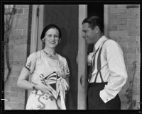 Peggy Hamilton with the actor Richard Arlen at Paramount Studios, 1931