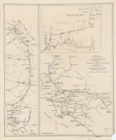 Map and condensed profile showing Los Angeles Aqueduct, completed in 1913, and proposed extension to Mono Basin