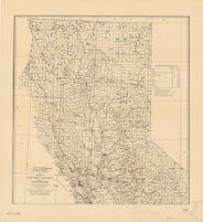 Map of Northern California showing placer mining areas