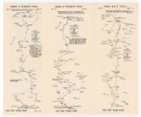 Explorers map of the Pacific Crest Trailway through Central California