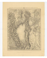 Topographical map of Lake Tahoe Region