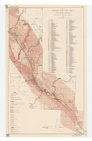 Map of Mother Lode Gold Belt in Tuolumne County Showing Mining Claims and Areal Geology 1934: Plate VIII
