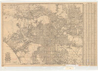 Security-First National map of Los Angeles, Hollywood, Pasadena, Glendale, Santa Monica, Alhambra, Huntington Park, Inglewood, Beverly Hills and adjacent cities