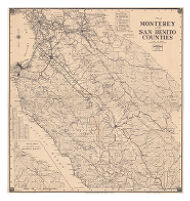 Map of Monterey and San Benito Counties