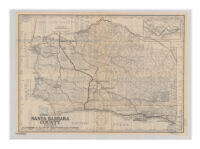 Automobile road map of Santa Barbara County, California