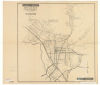 Traffic flow map of Glendale, California : showing the daily circulation on the primary streets : 18 hour period, 6:00 A.M. to 12:00 P.M