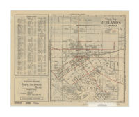 Midget map of Redlands, California ; Motor and relief map of Southern California