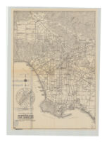 Automobile road map of metropolitan Los Angeles