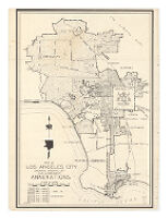 Map of Los Angeles City Showing Original City and Subsequent Annexations