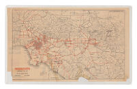 Automobile road map of the Los Angeles region.