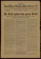 Deutsches Nachrichtenbüro. 6 Jahrg., Nr. 1053, 1939 July 15, Abend-Ausgabe