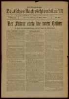Deutsches Nachrichtenbüro. 6 Jahrg., Nr. 377, 1939 March 13, Erste Morgen-Ausgabe