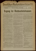 Deutsches Nachrichtenbüro. 6 Jahrg., Nr. 677, 1939 May 1