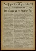 Deutsches Nachrichtenbüro. 6 Jahrg., Nr. 1259, 1939 September 4, Dritte Morgen-Ausgabe