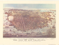 The City of San Francisco. Birds Eye View from the Bay Looking South-West