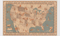 A Radio Map of the Columbia Broadcasting System Showing CBS Stations in the United States and Canada