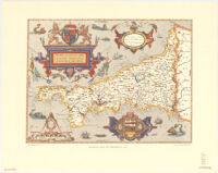 Saxton’s map of Cornwall, 1576