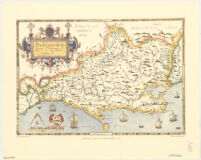 Saxton’s map of Dorsetshire, 1575