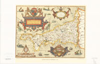 Saxton's map of Cornwall, 1576