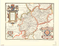 Saxton’s map of Warwickshire and Leicestershire, 1576