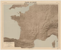 La France et Les Régions Environnantes d'après un Relief au Millionième Modelé par J. Chardon.