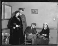 Kidnap suspects Earl Van Dorn and Luella Pearl Hammer, Mary Skeele kidnap case, Los Angeles, 1933